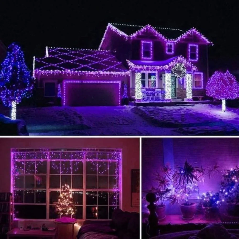 Home 200 LED Green Wire‎ Fairy Starry String Lights Plug in 8 Lighting Modes
